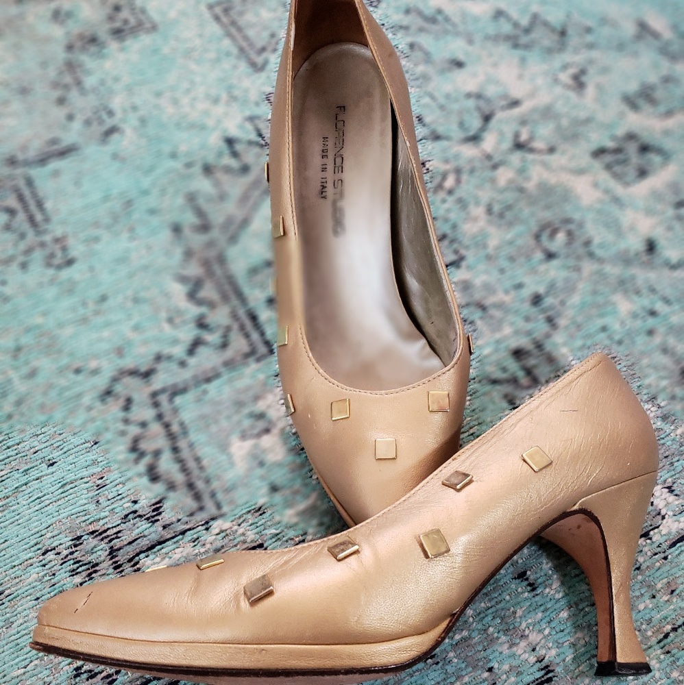 Florence Studio Gold Italian Heels